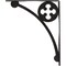 Ekena Millwork Crawley Wrought Iron Bracket, (Single center brace), Antiqued Pewter 1 1/2"W x 12"D x 15"H BKTM01X12X15SCRAPW - alternate 4